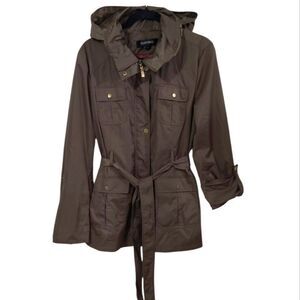 Ellen Tracy Women's Utility Jacket in Taupe Size L